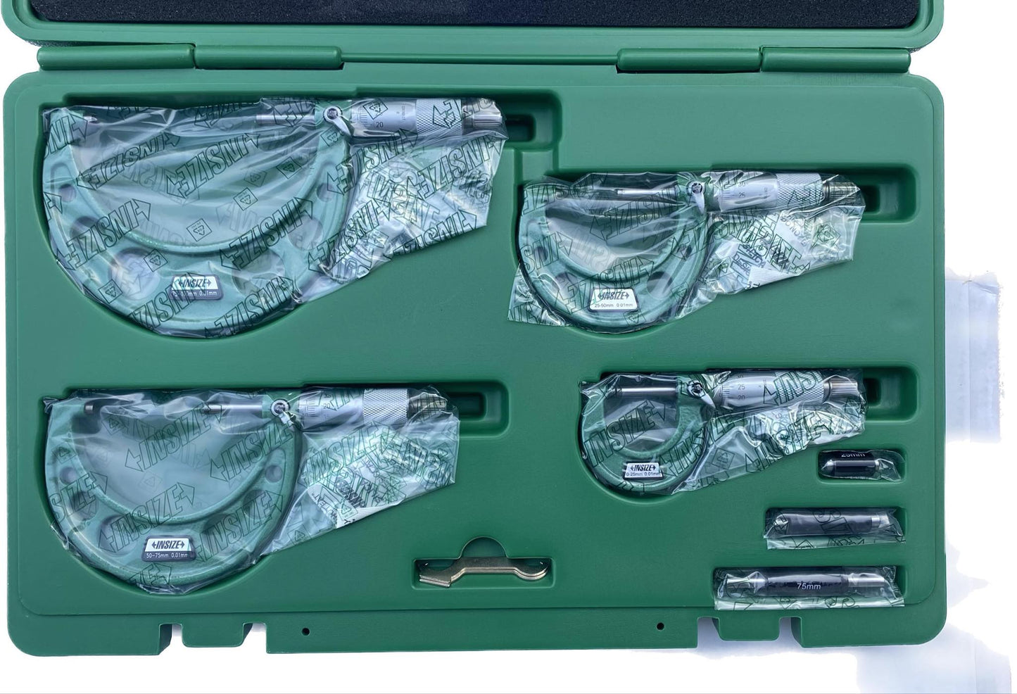 Set micrometro exterior 0-100mm INSIZE 3203-1004A