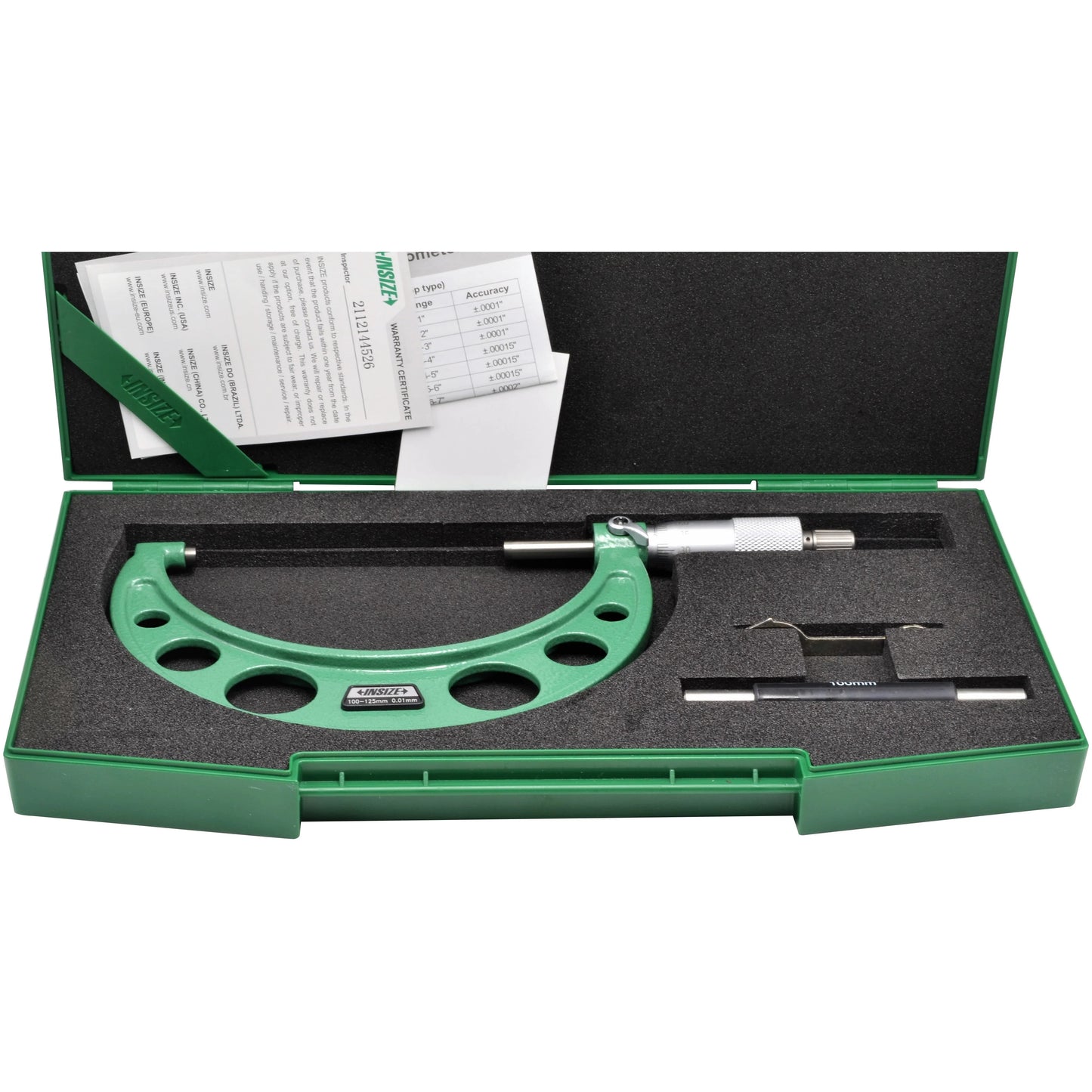 Micrometro exterior analogo 100-125mm INSIZE 3203-125A